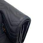 Gucci Bifold Wallet GG Marmont Compact Leather Double Black — view 8