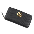 Gucci Wallet GG Marmont Zip Around Quilted