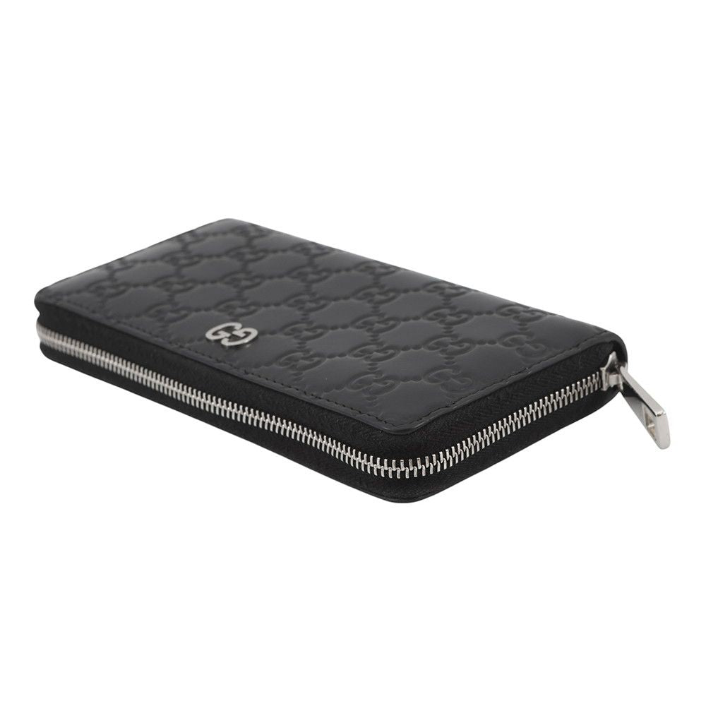 Gucci Wallet Guccissima Zip Around Leather Black — view 2
