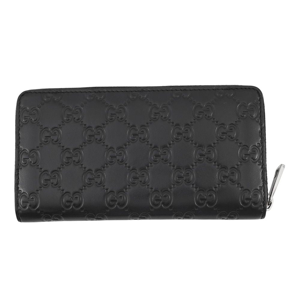 Gucci Wallet Guccissima Zip Around Leather Black — view 3