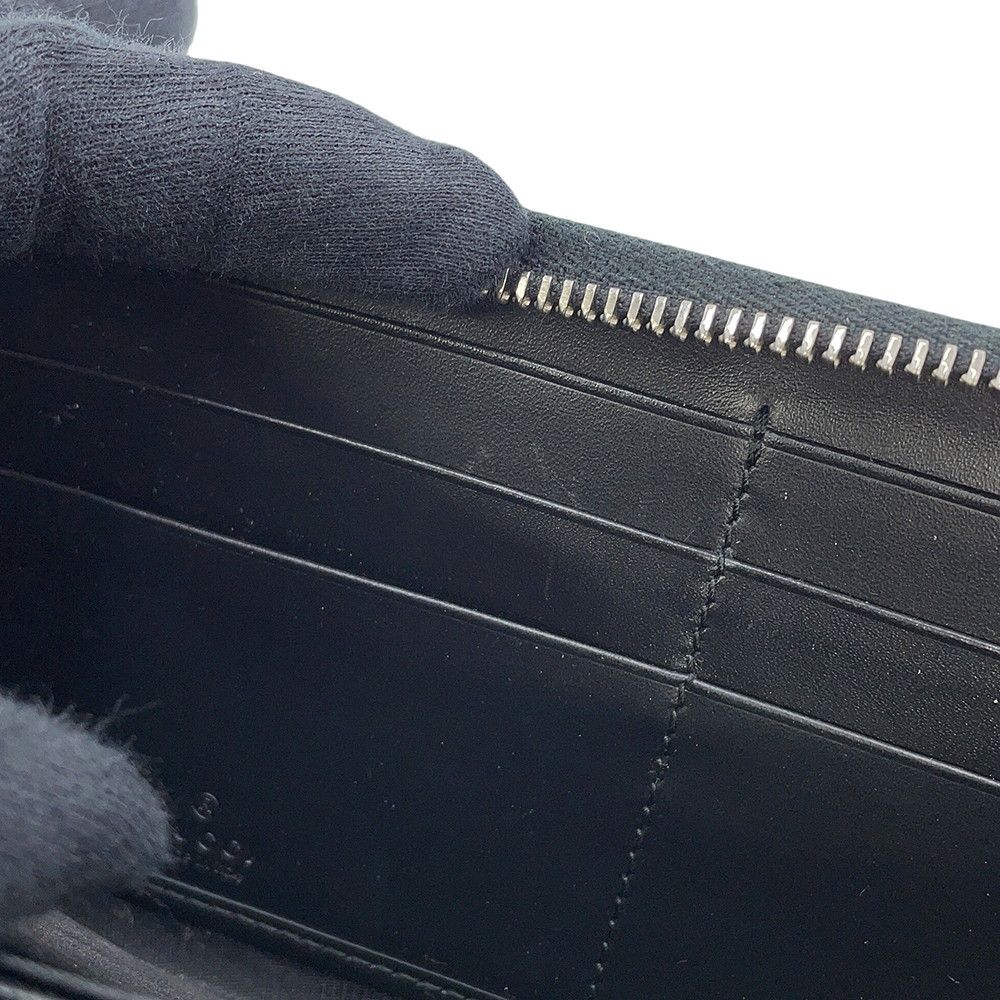 Gucci Wallet Guccissima Zip Around Leather Black — view 8