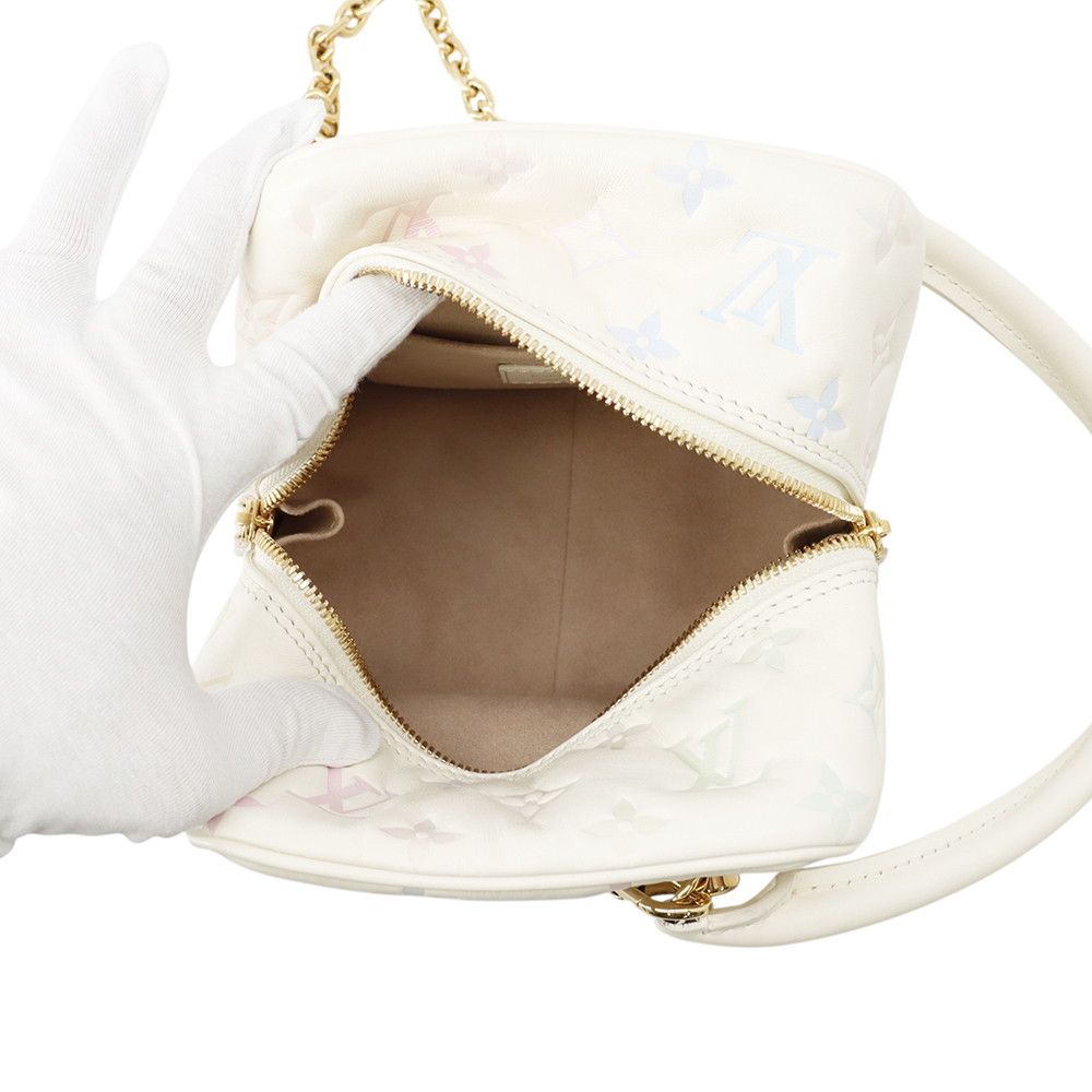 Louis Vuitton Handbag Monogram Embossed Square Bag 2-Way — view 6
