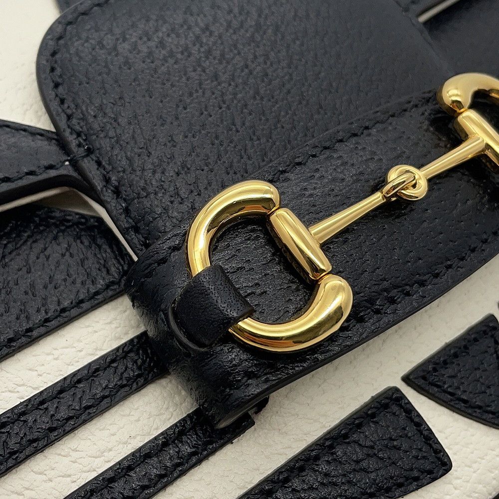 Gucci Chain Shoulder Bag Adidas Collaboration Horsebit Small 2-Way White Black — view 7
