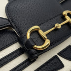 Gucci Chain Shoulder Bag Adidas Collaboration Horsebit Small 2-Way White Black — view 7