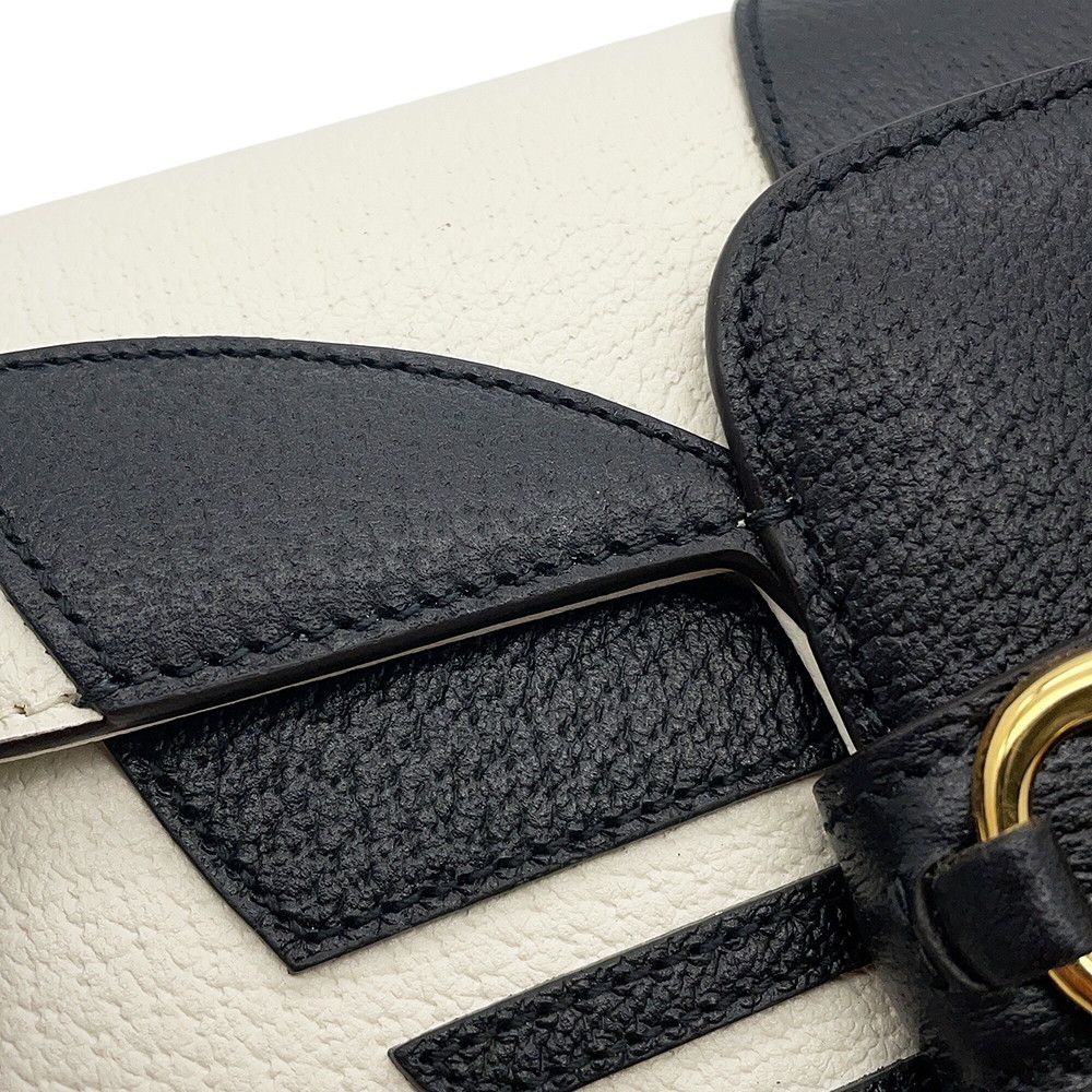 Gucci Chain Shoulder Bag Adidas Collaboration Horsebit Small 2-Way White Black — view 8