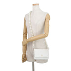 Chanel Pearl Chain Wallet Quilted CC Logo Lambskin White — view 4