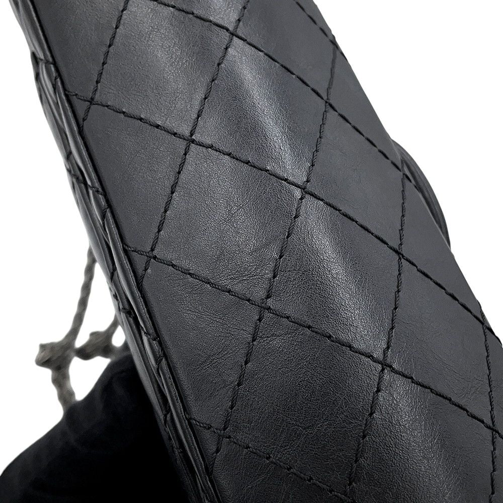 Chanel Chain Shoulder Bag Quilted 2.55 Aged Calf Leather Black — view 9