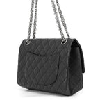 Chanel Chain Shoulder Bag Quilted 2.55 Aged Calf Leather Black — view 2
