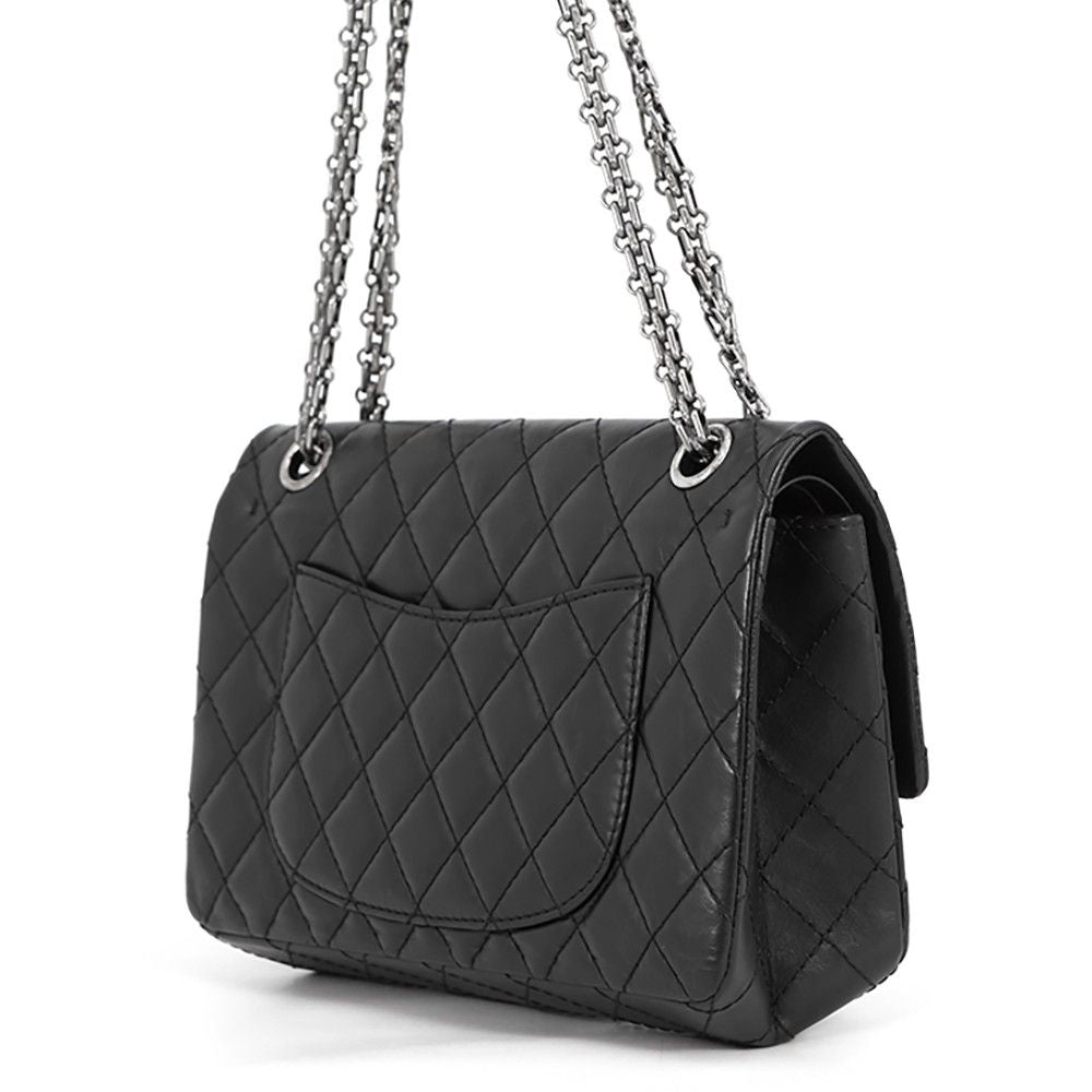 Chanel Chain Shoulder Bag Quilted 2.55 Aged Calf Leather Black — view 2