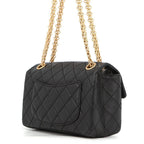 Chanel Chain Shoulder Bag Quilted 2.55 Mini Aged Calf Leather Black — view 2