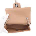 Chanel Chain Shoulder Bag Mini Quilted CC Logo Lambskin — view 5