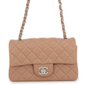 Chanel Chain Shoulder Bag Mini Quilted CC Logo Lambskin