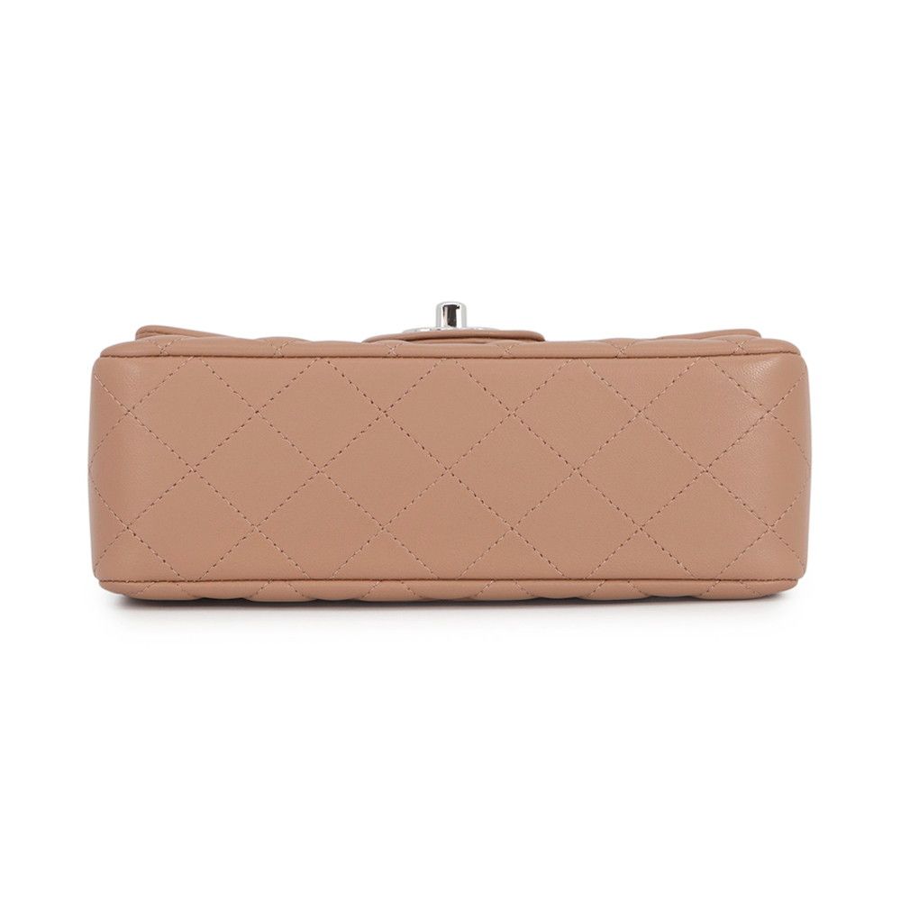 Chanel Chain Shoulder Bag Mini Quilted CC Logo Lambskin — view 3