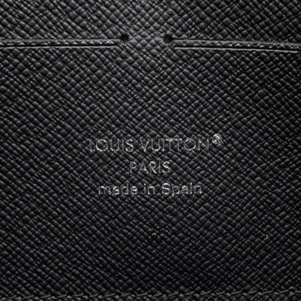 Louis Vuitton Wallet Monogram Eclipse Zippy Horizontal Black — view 6