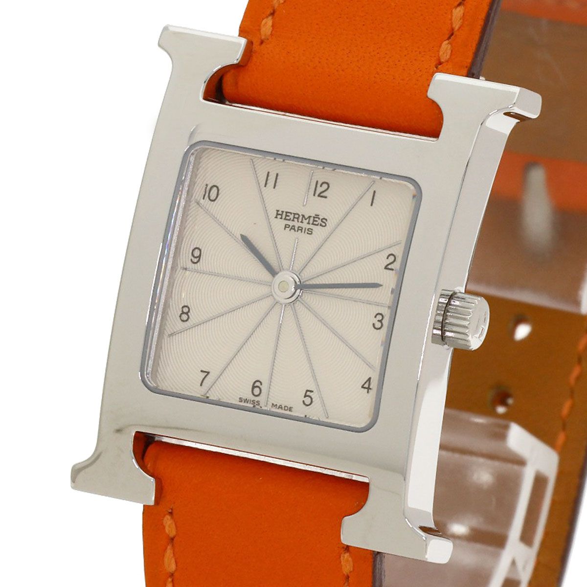 Hermes Watch SS Leather — view 3