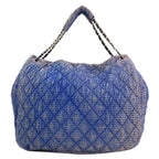 Chanel Jumbo CC Logo Quilted Silver Tote Nylon — view 2