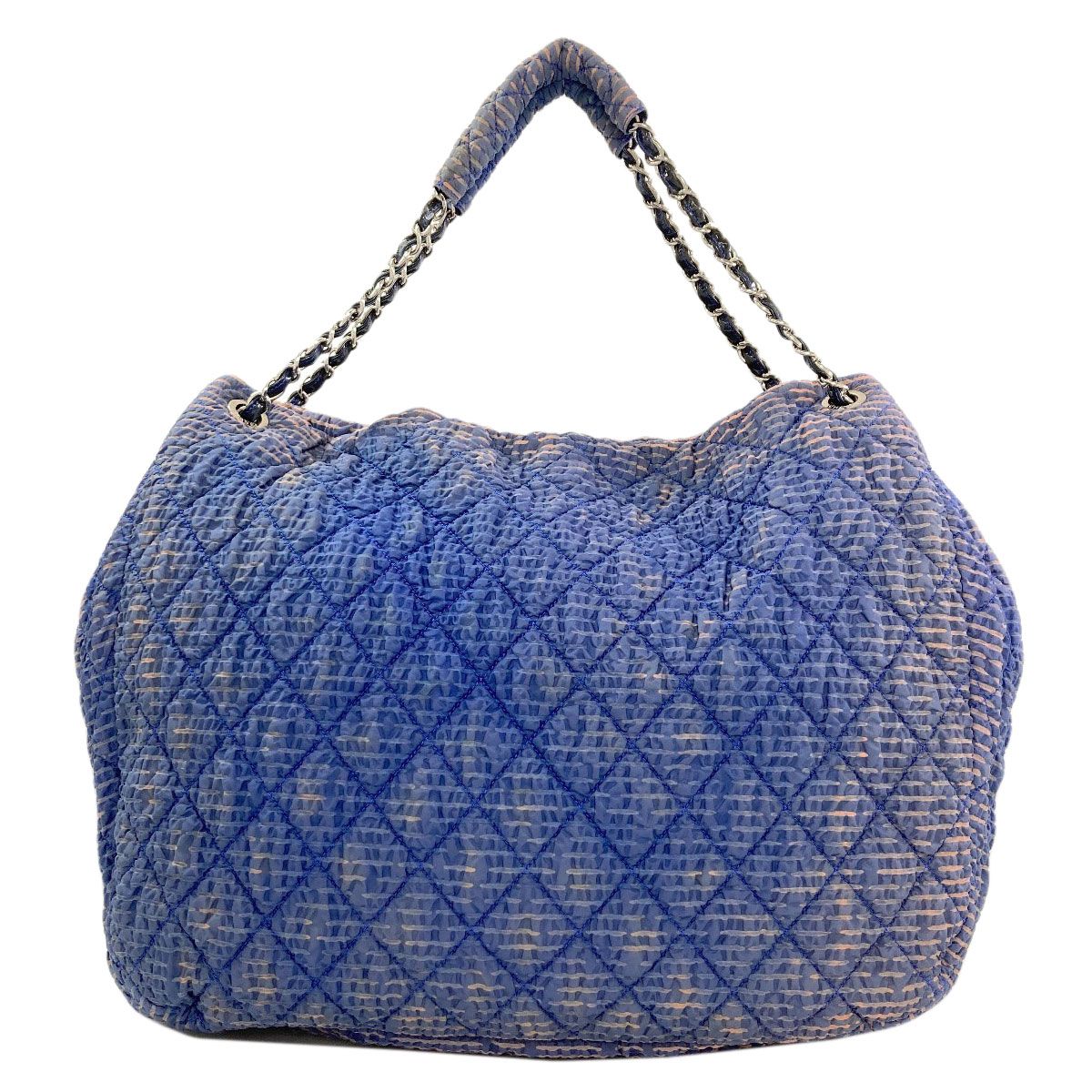 Chanel Jumbo CC Logo Quilted Silver Tote Nylon — view 2