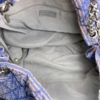 Chanel Jumbo CC Logo Quilted Silver Tote Nylon — view 5