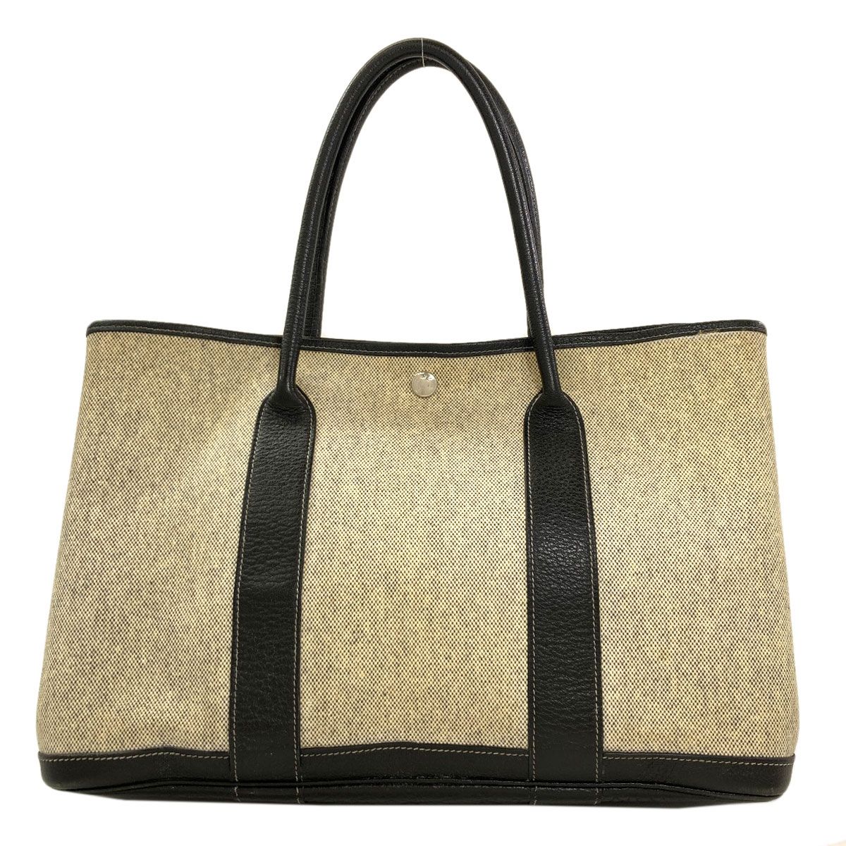 Hermes Garden Party PM Silver Handbag Toile