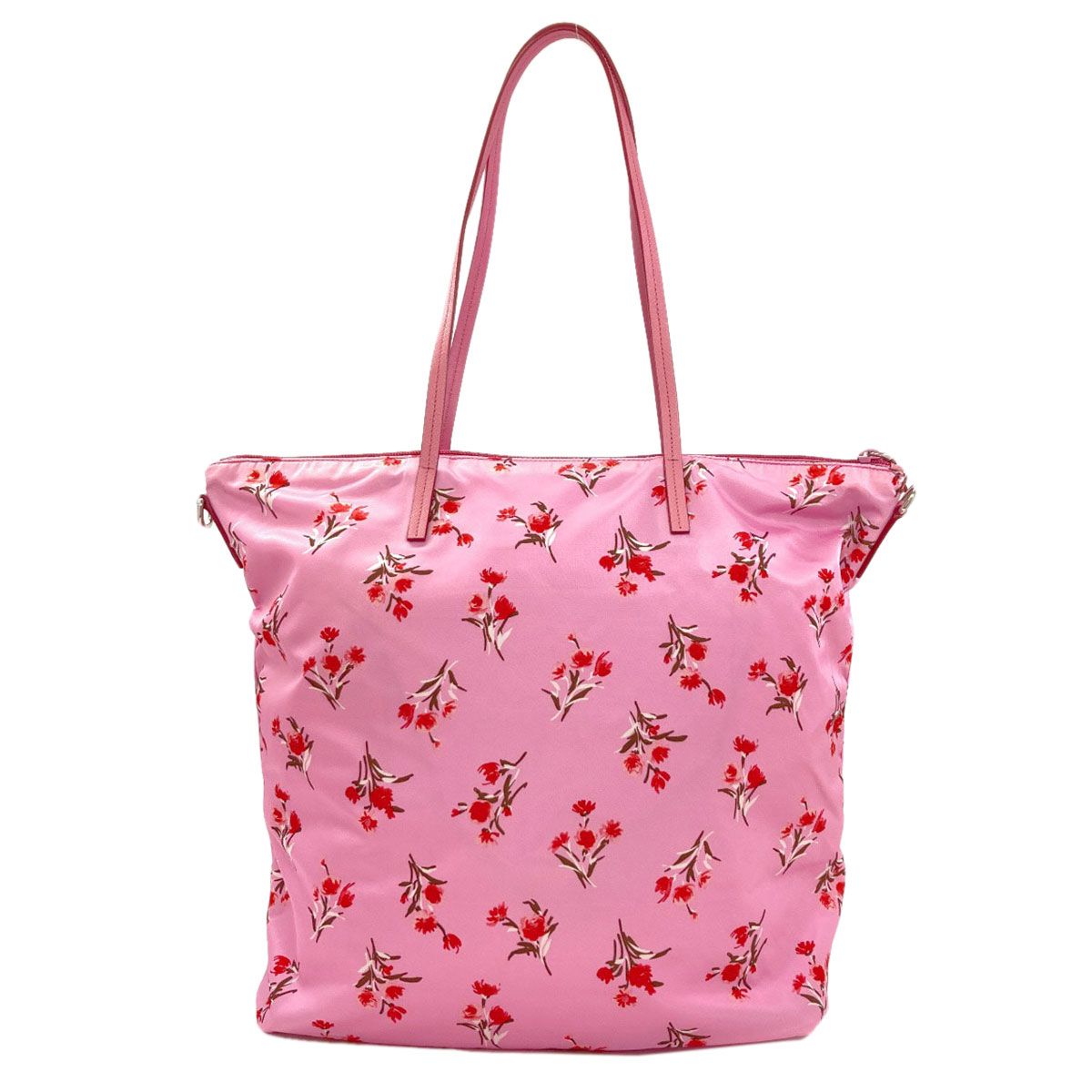 Prada Flower Motif 2-Way Handbag Nylon — view 2