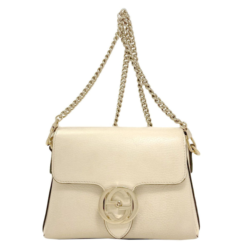 Gucci Interlocking Chain Shoulder Bag Leather