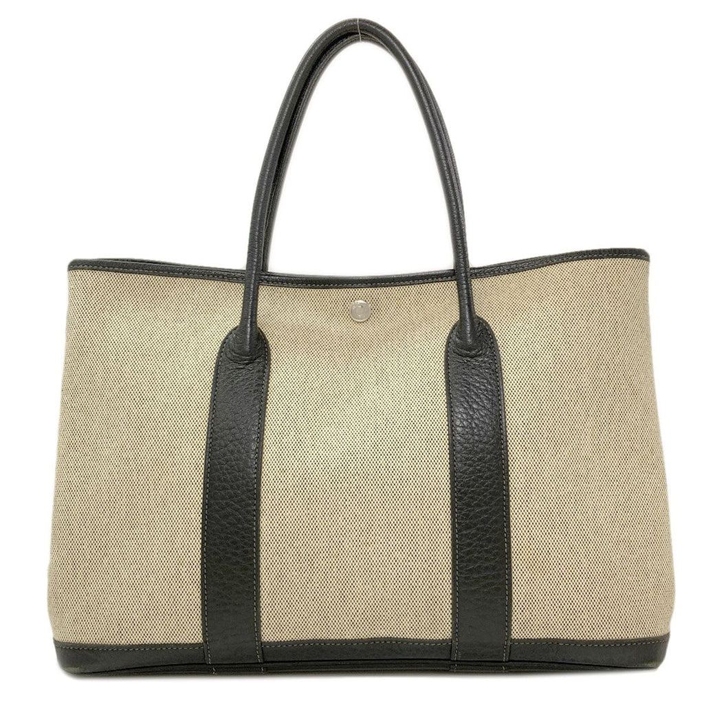 Hermes Garden Party PM Silver Tote Toile — view 2