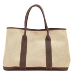 Hermes Garden Party PM Brown Silver Tote Toile — view 2
