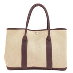 Hermes Garden Party PM Brown Silver Tote Toile