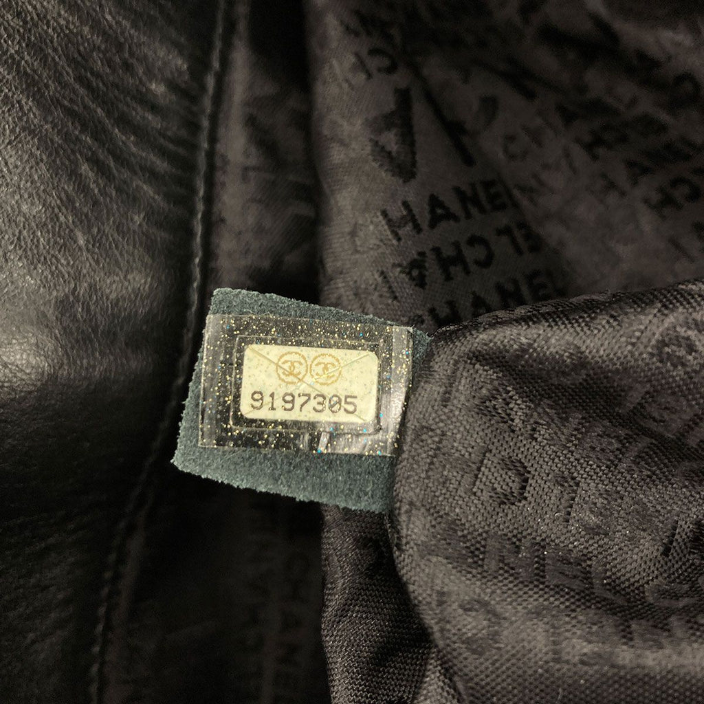 Chanel Quilted Shoulder Silver Bag Nylon Calf — view 7