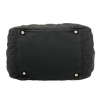 Chanel Quilted Shoulder Silver Bag Nylon Calf — view 4