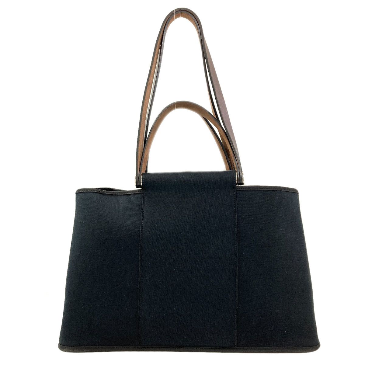 Hermes Kabak Elan Silver Tote Canvas