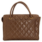 Chanel Quilted Gold Tote Lambskin — view 2