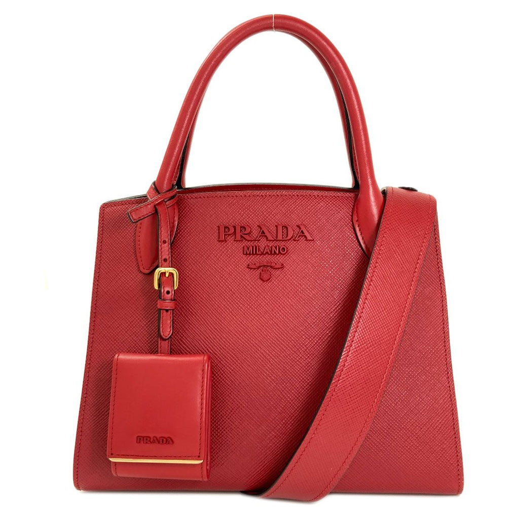 Prada Monochrome 2-Way Handbag Saffiano