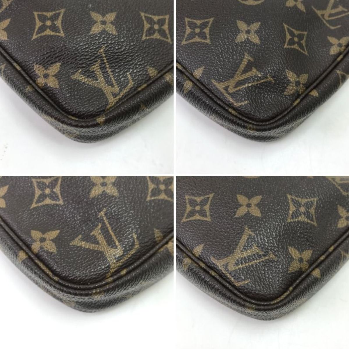 Louis Vuitton Pouch Monogram Soire Fastener Tab Missing — view 4