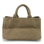 Prada 2-Way Shoulder Bag Canapa Studs Beige — view 3