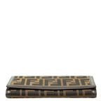 Fendi Zucca Wallet Black Brown Canvas Leather — view 3