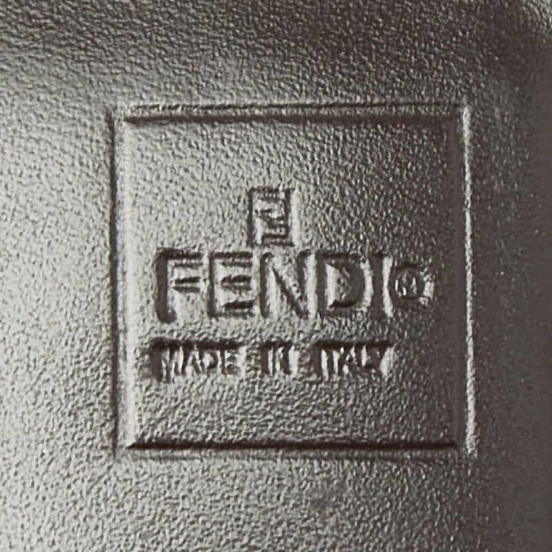 Fendi Zucca Wallet Black Brown Canvas Leather — view 9