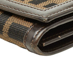 Fendi Zucca Wallet Black Brown Canvas Leather — view 4