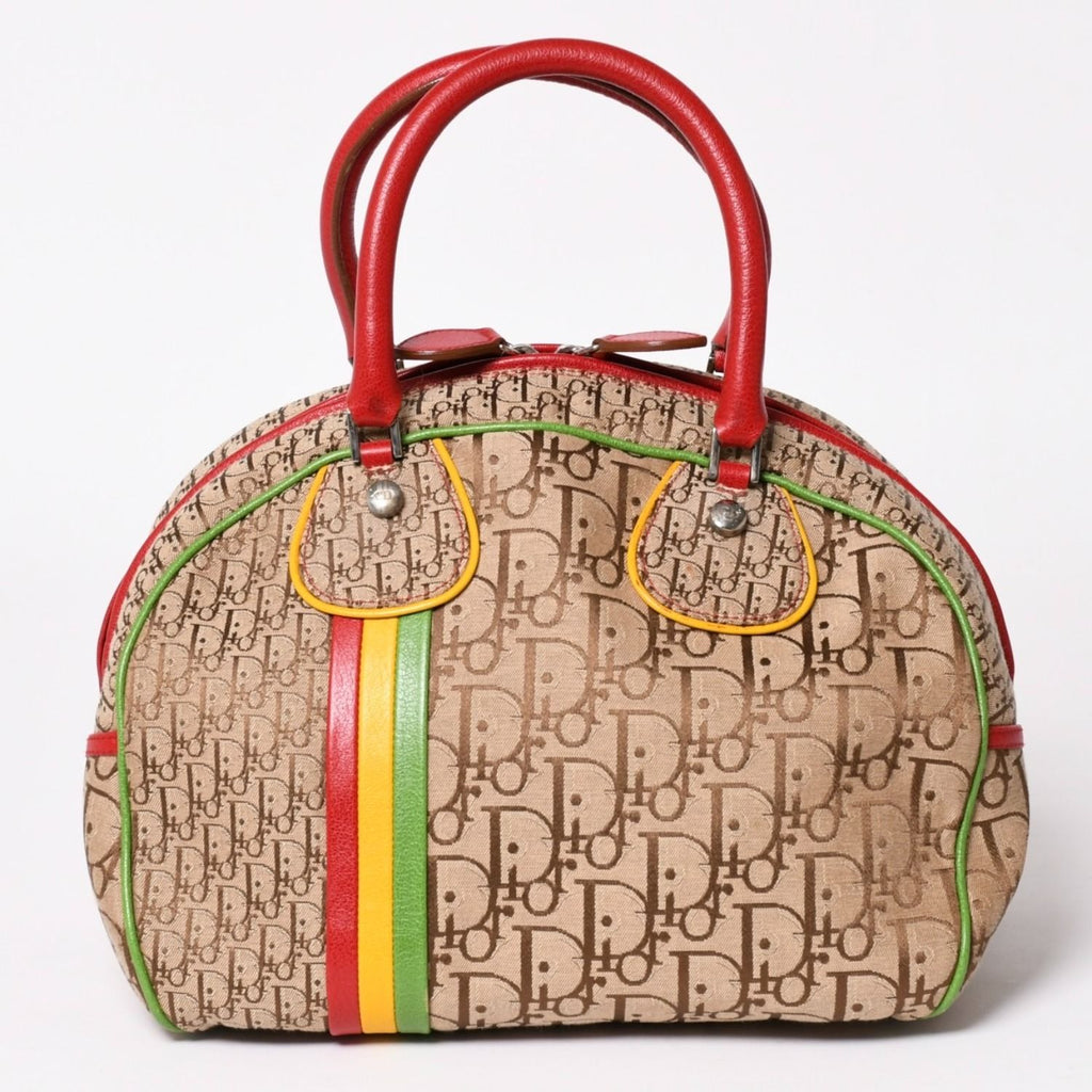 Dior Handbag Rasta Color Beige Trotter Galliano