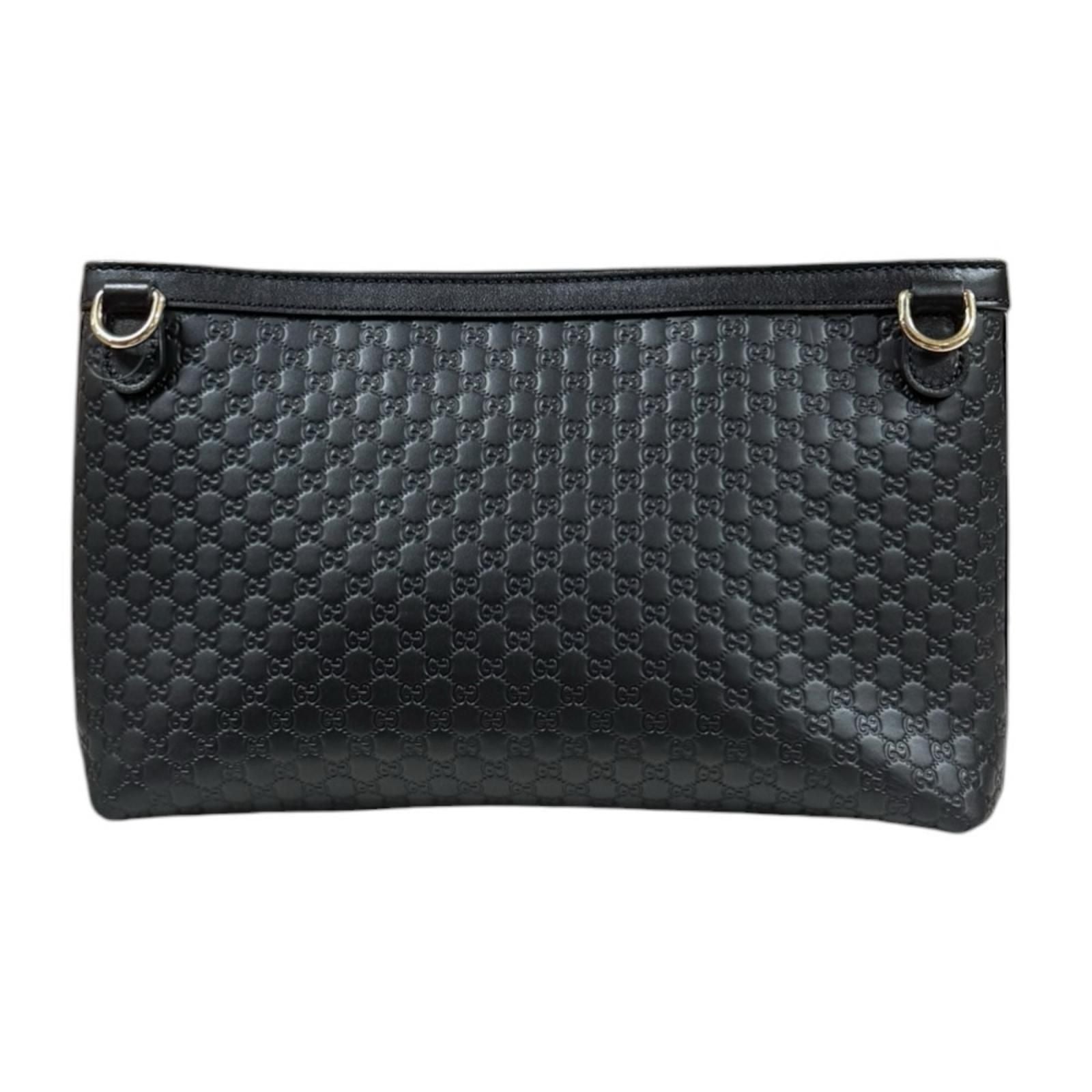 Gucci Micro Guccissima Shoulder Bag Leather Black — view 3