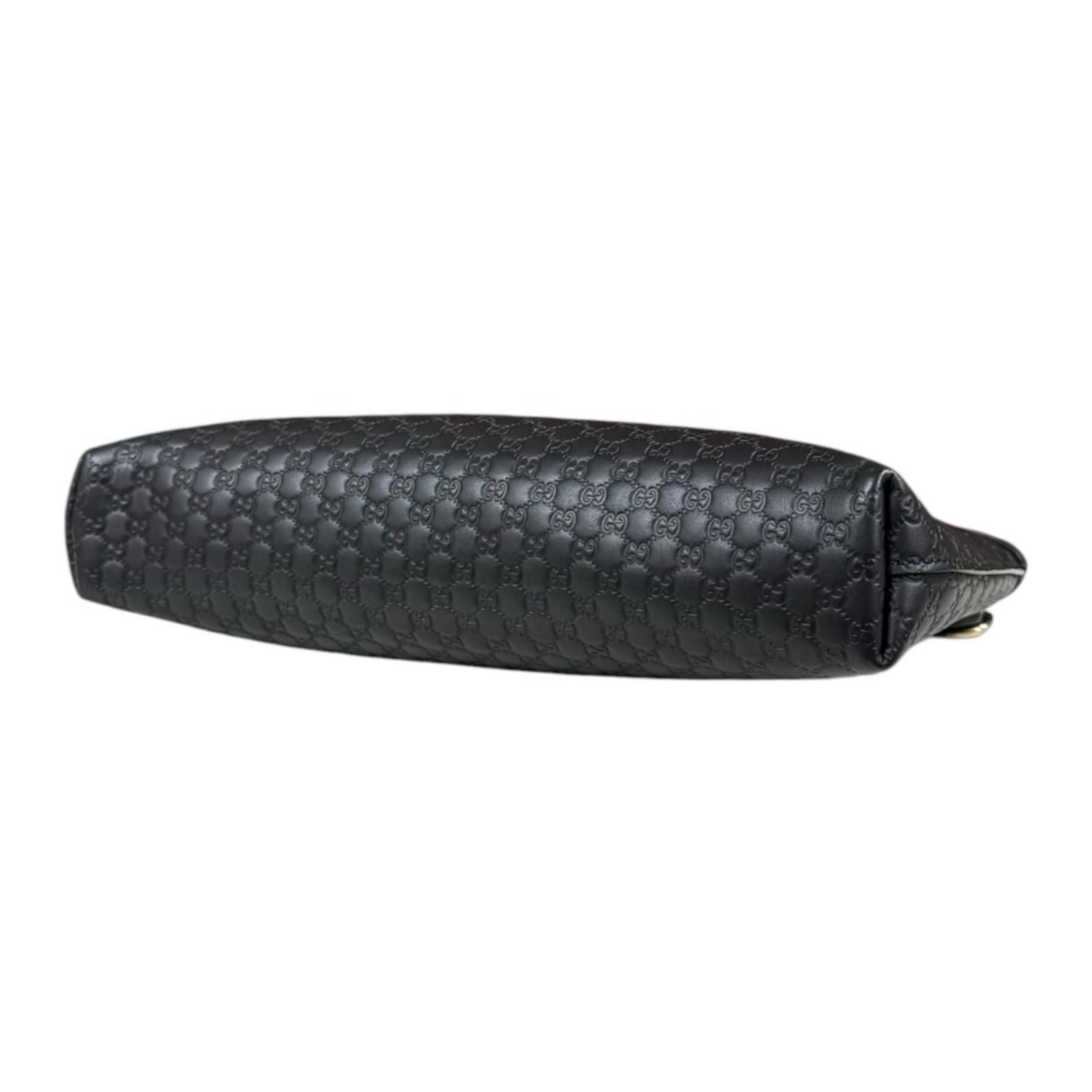Gucci Micro Guccissima Shoulder Bag Leather Black — view 6