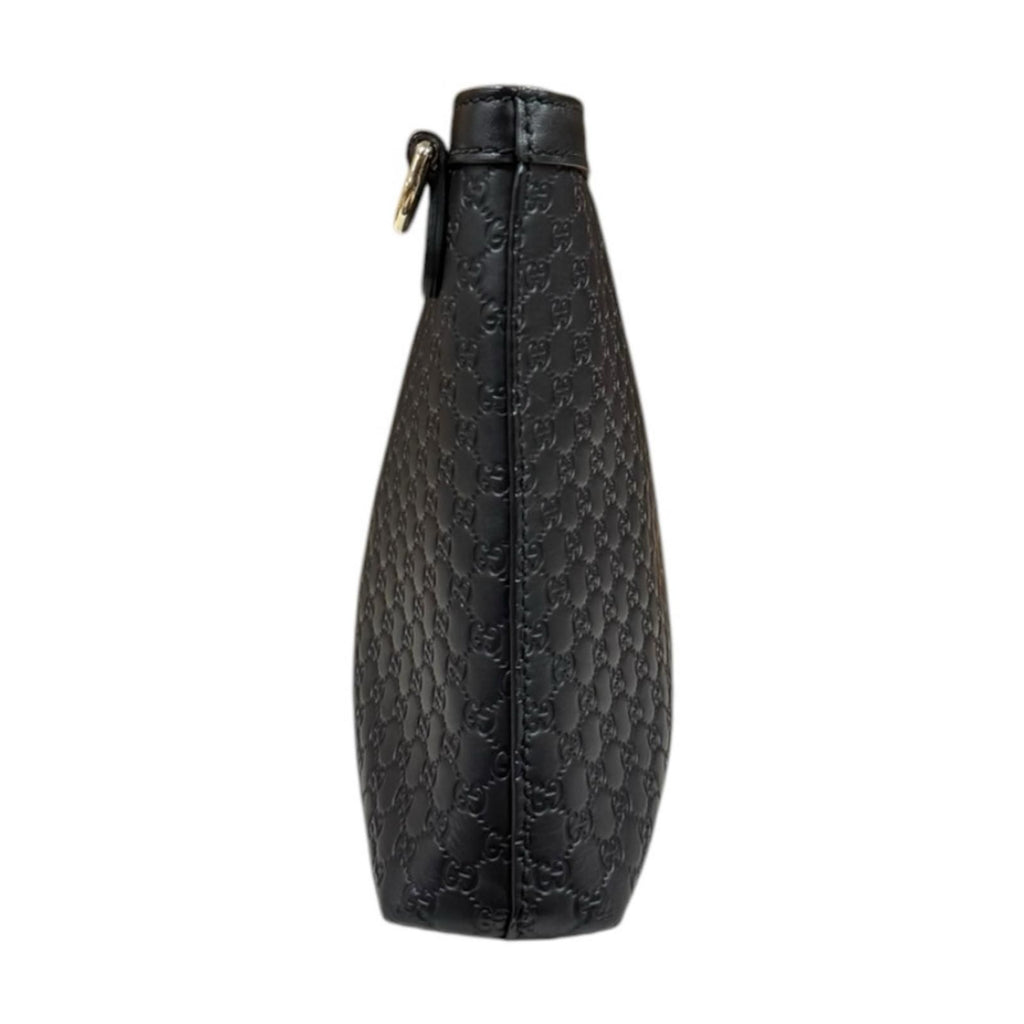 Gucci Micro Guccissima Shoulder Bag Leather Black — view 4