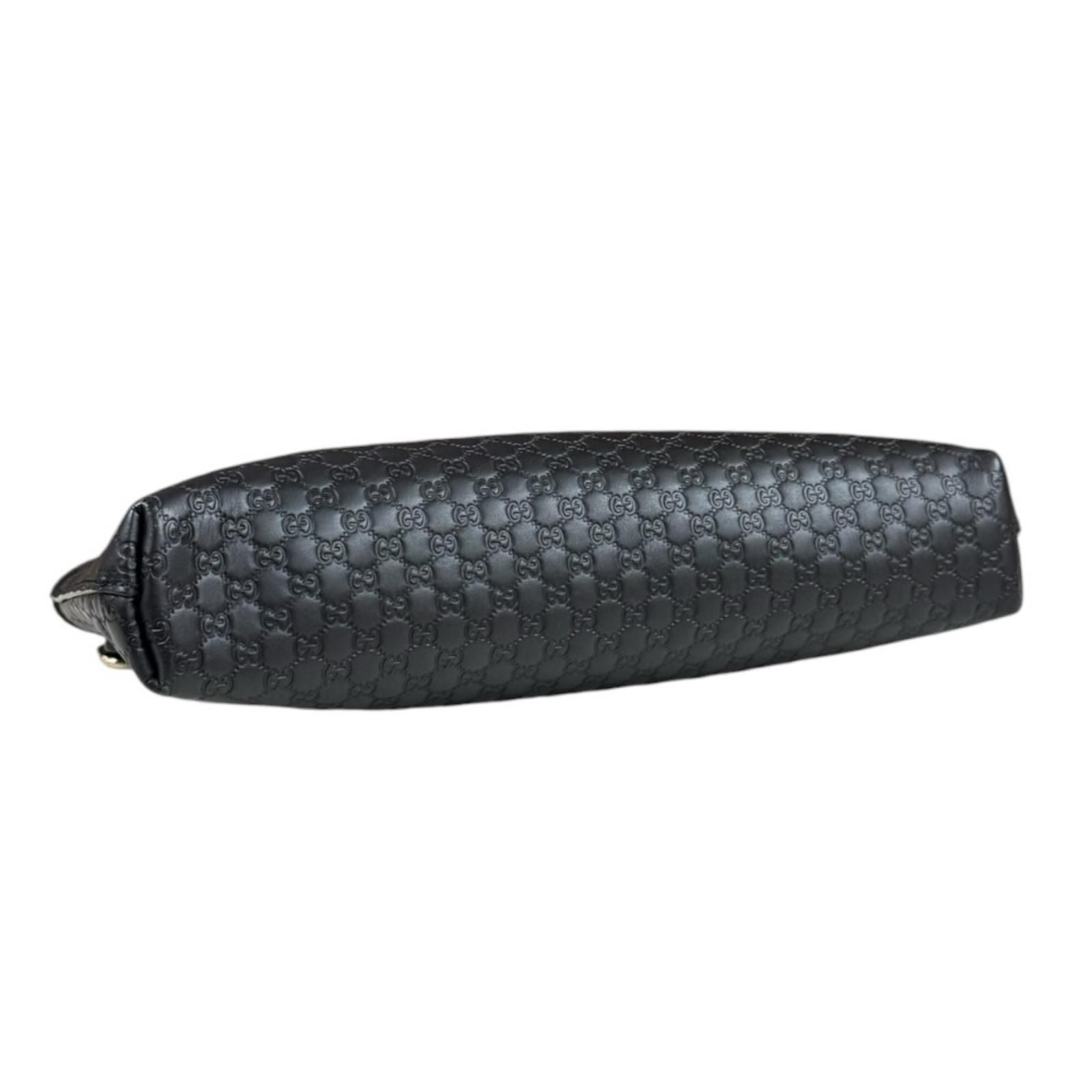 Gucci Micro Guccissima Shoulder Bag Leather Black — view 5