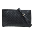 Gucci Micro Guccissima Shoulder Bag Leather Black