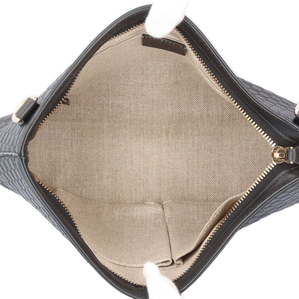 Gucci Micro Guccissima Shoulder Bag Leather Black — view 7