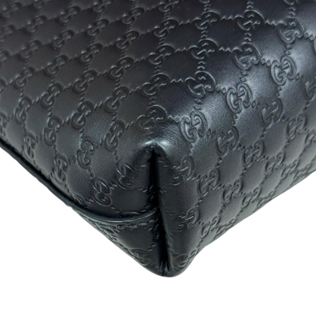 Gucci Micro Guccissima Shoulder Bag Leather Black — view 8