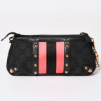 Gucci Sherry Line Chain Bag GG Canvas Black Gold — view 3