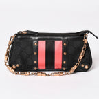 Gucci Sherry Line Chain Bag GG Canvas Black Gold — view 2