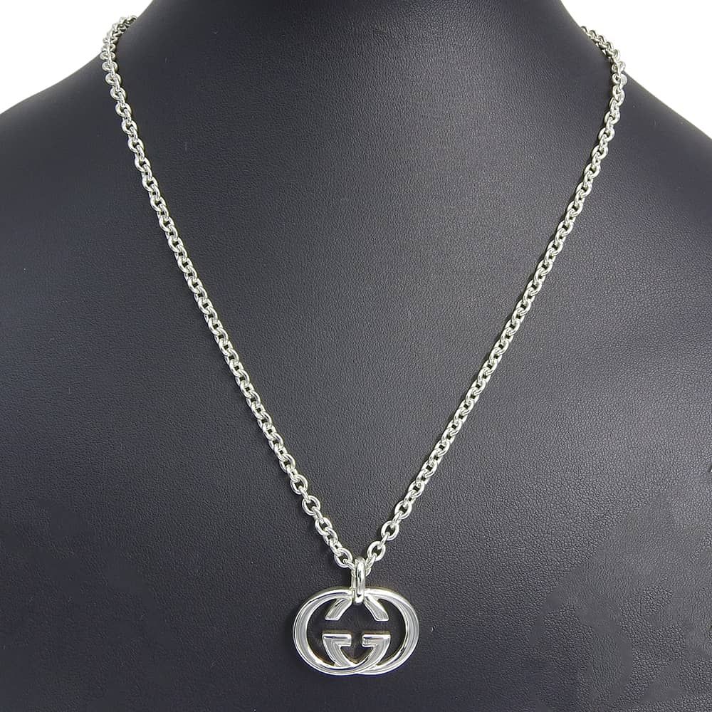 Gucci Interlocking 925 Sterling Silver Necklace — view 2