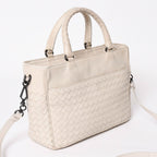 Bottega Veneta Intrecciato 2-Way Shoulder Bag Off White Black — view 3